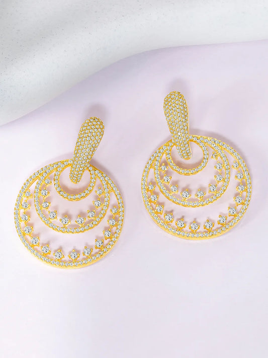 Chic Radiant CZ Dangle Earrings