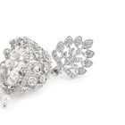 Lotus Top CZ Jhumka with Pearls - Silver