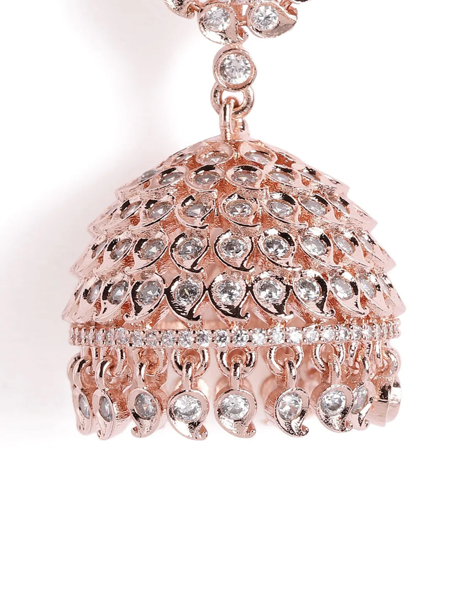 Elegant CZ Jhumki Earrings