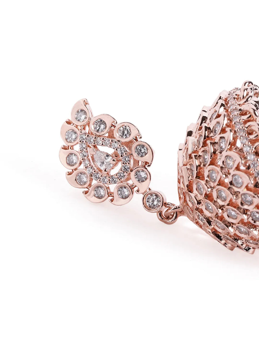 Elegant CZ Jhumki Earrings