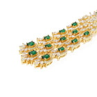 Emerald CZ Cascade Long Earrings