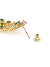 Emerald CZ Cascade Long Earrings