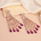 Crystal Drape Designer Dangle Earrings