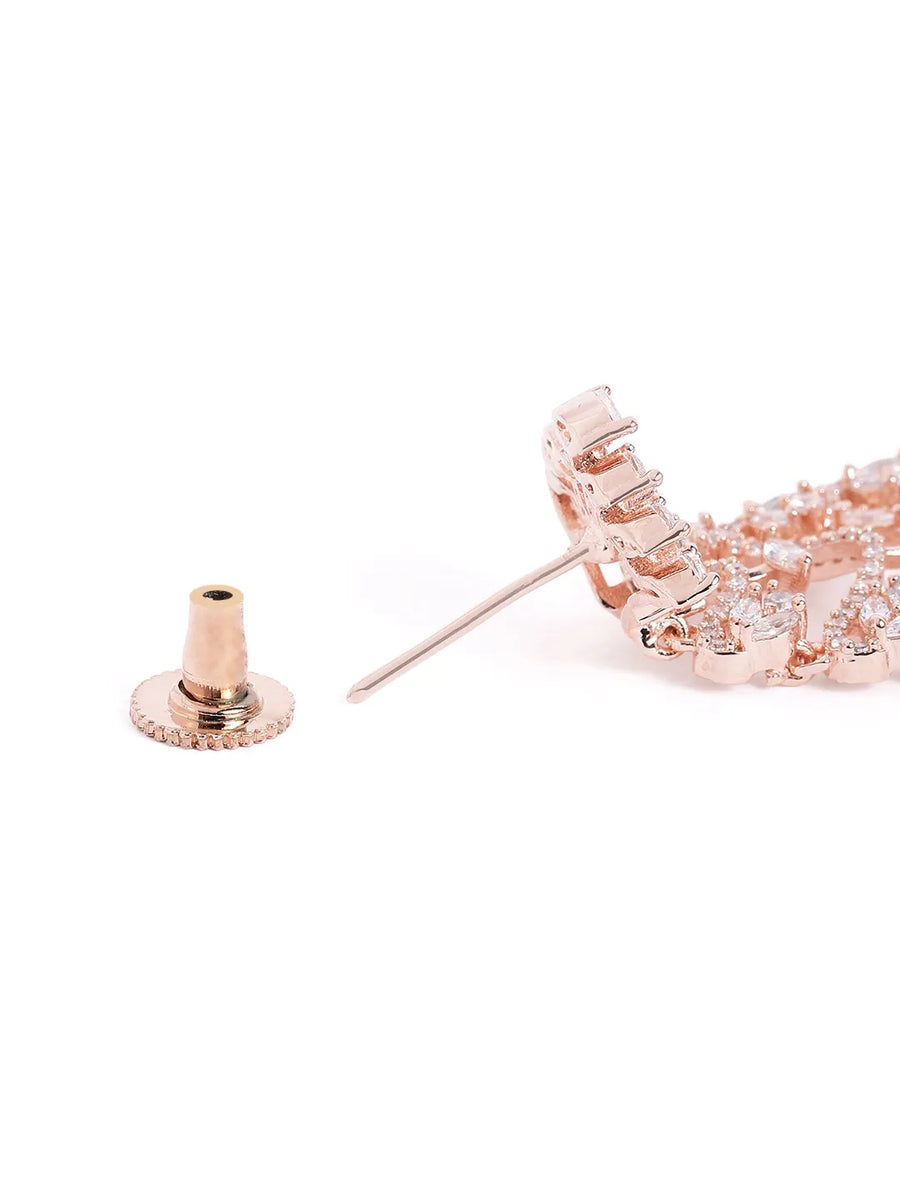 Crystal Drape Designer Dangle Earrings