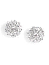 Elegant Crystal Floral Stud Earrings