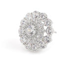 Elegant Crystal Floral Stud Earrings