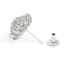 Elegant Crystal Floral Stud Earrings