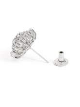 Elegant Crystal Floral Stud Earrings