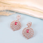 Timeless Ruby Elegance Drop Earrings