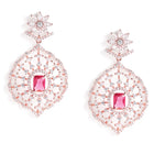 Timeless Ruby Elegance Drop Earrings