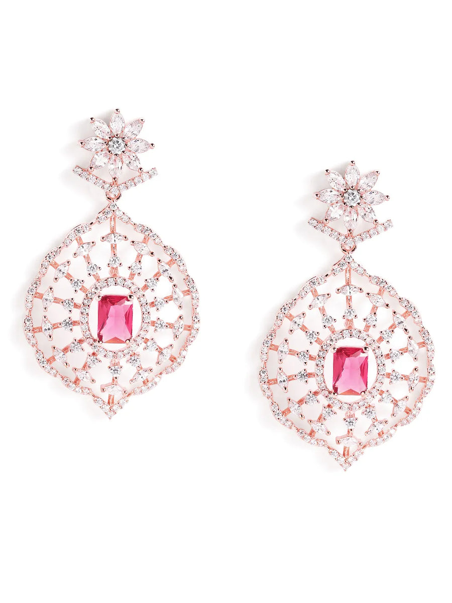 Timeless Ruby Elegance Drop Earrings
