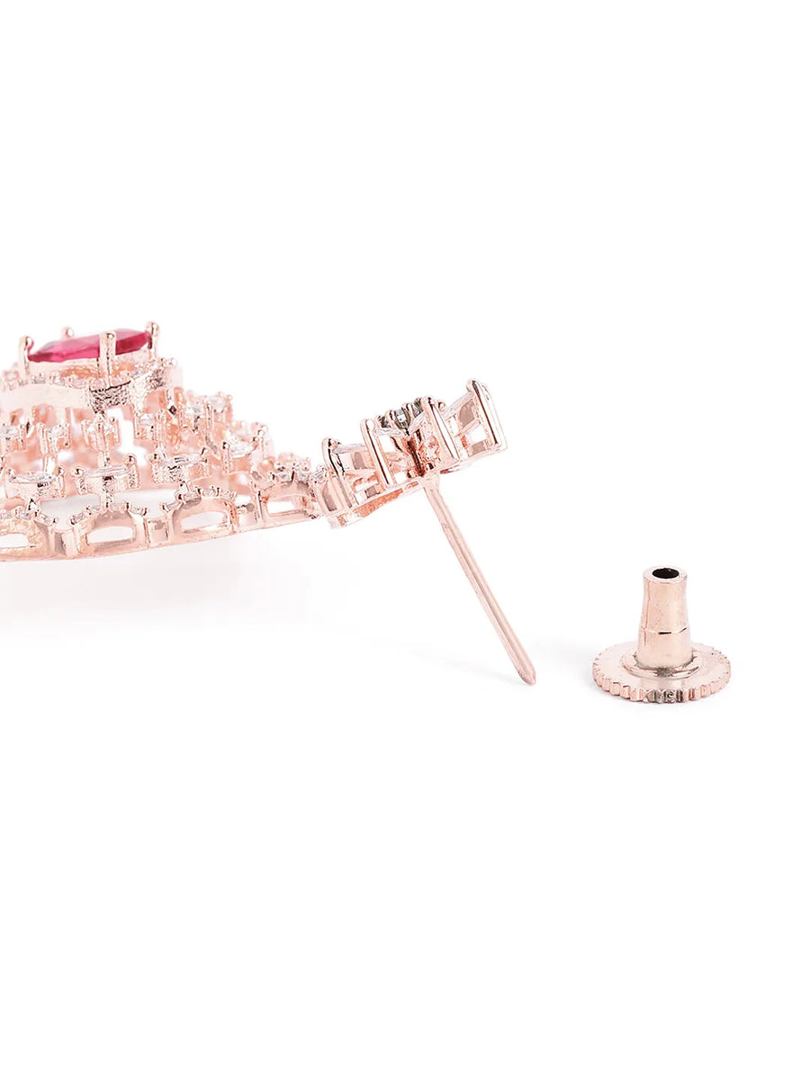 Timeless Ruby Elegance Drop Earrings