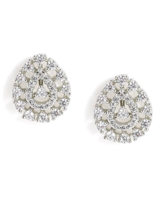 Timeless Diamond Circle Stud Earrings