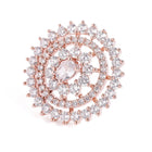 Timeless Spiral Diamond Stud Earrings - Rose Gold