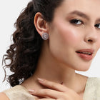 Timeless Spiral Diamond Stud Earrings - Rose Gold