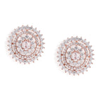 Timeless Spiral Diamond Stud Earrings - Rose Gold