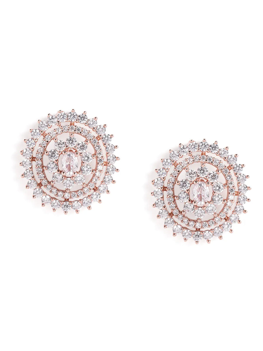 Timeless Spiral Diamond Stud Earrings
