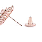 Timeless Spiral Diamond Stud Earrings - Rose Gold