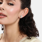 Timeless Spiral Diamond Stud Earrings - Gold