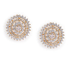 Timeless Spiral Diamond Stud Earrings - Gold