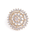 Timeless Spiral Diamond Stud Earrings - Gold