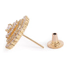 Timeless Spiral Diamond Stud Earrings - Gold