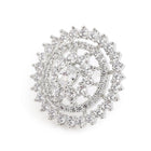 Timeless Spiral Diamond Stud Earrings - Silver