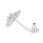 Timeless Spiral Diamond Stud Earrings - Silver