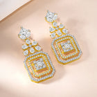 Stylish CZ Studded Drop Earrings