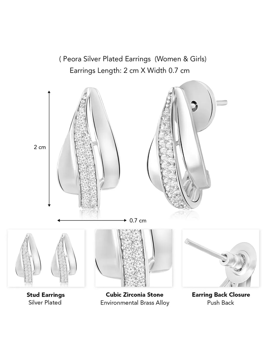 Studded Stud Earrings – Sparkling Everyday Elegance | Peora