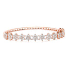 Stylish Flower CZ Studded kada - Rose Gold