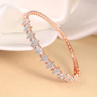 Stylish Flower CZ Studded kada - Rose Gold