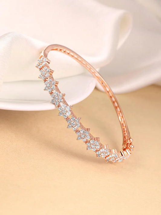 Stylish Flower CZ Studded kada