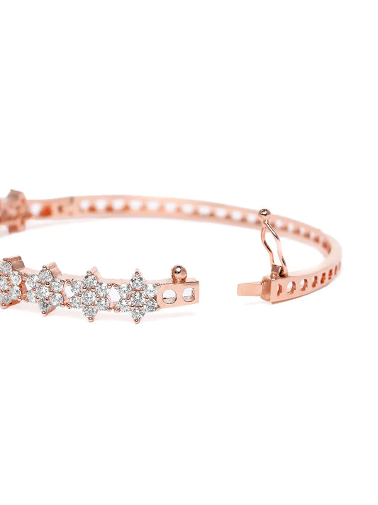 Stylish Flower CZ Studded kada