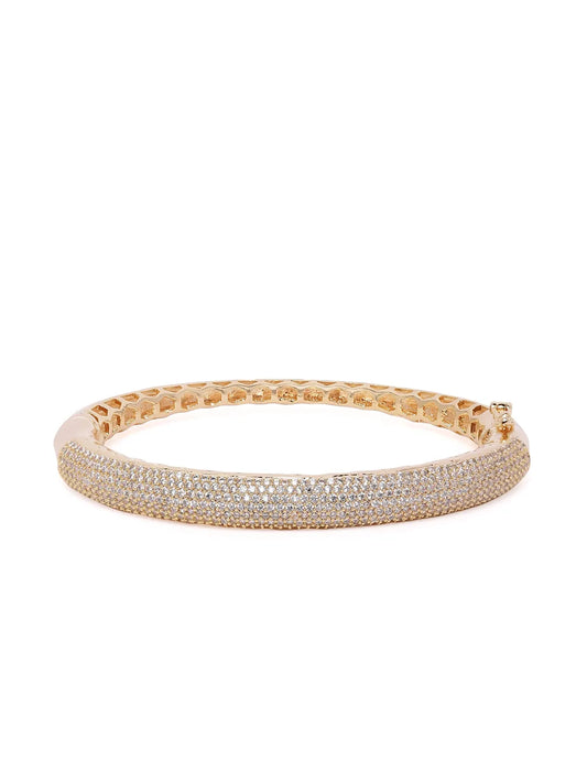 Timeless CZ Studded Minimalist Bracelet - Gold