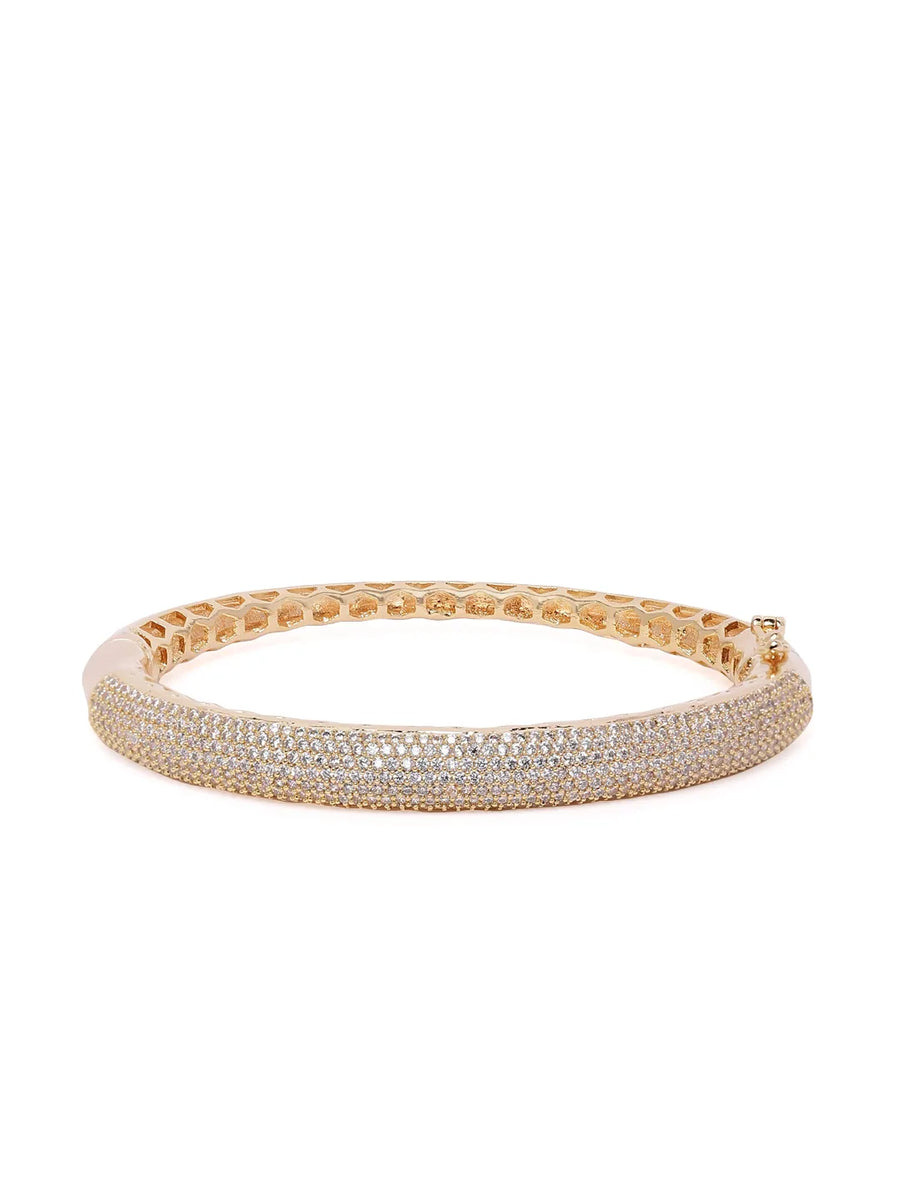 Timeless CZ Studded Minimalist Bracelet - Gold