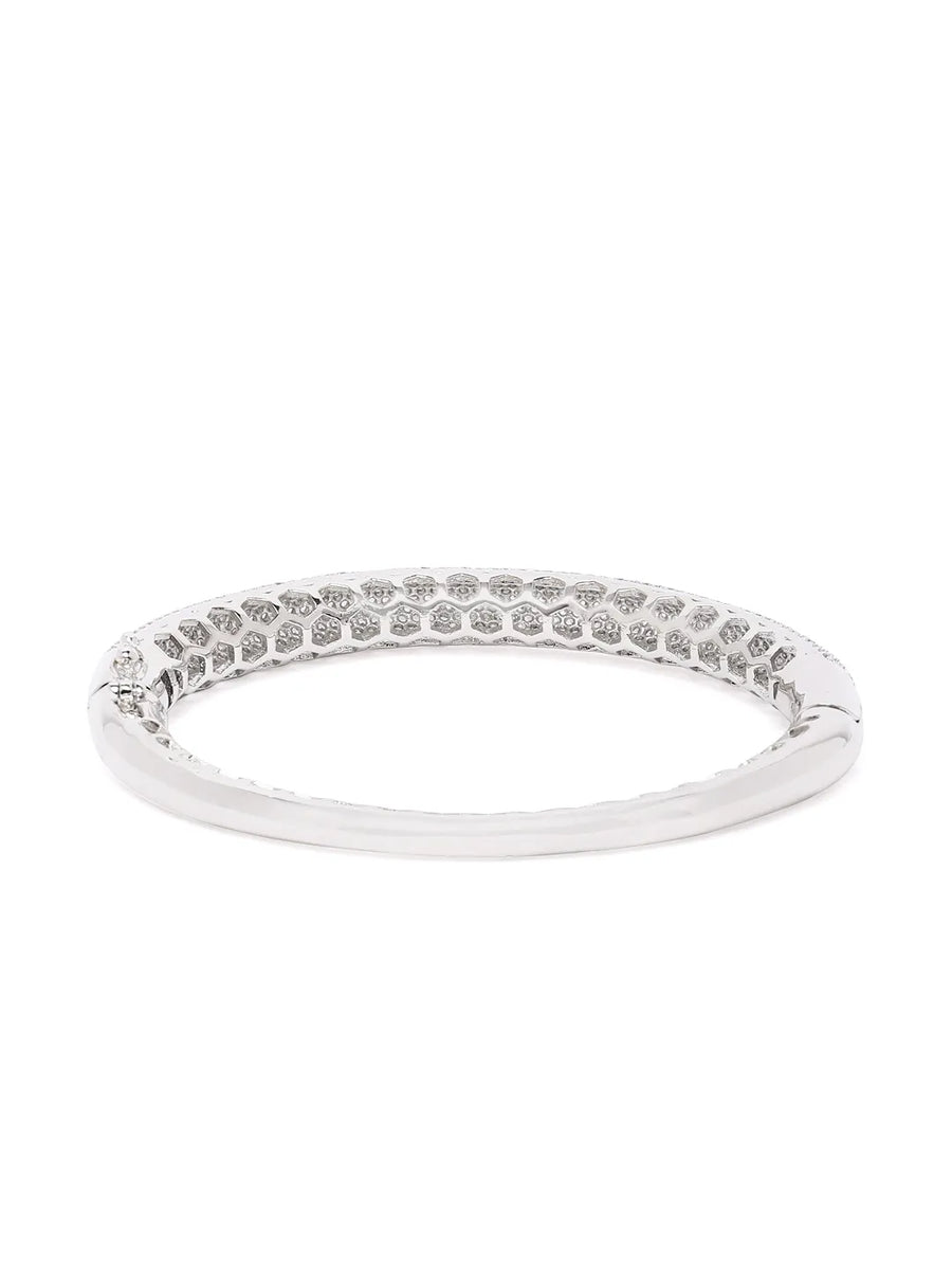 Timeless CZ Studded Minimalist Bracelet - Silver