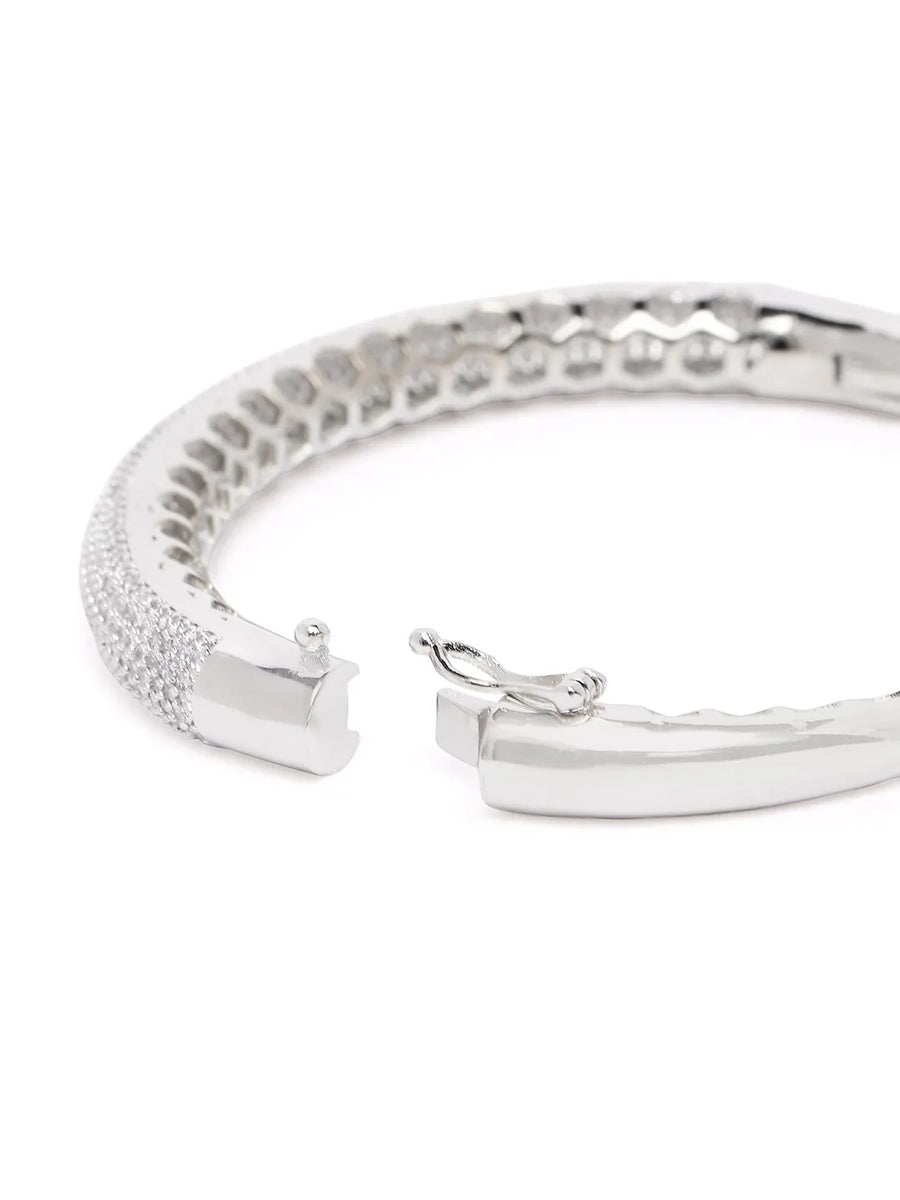 Timeless CZ Studded Minimalist Bracelet - Silver