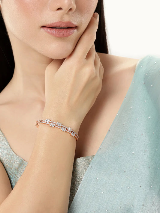 Glam CZ Baguette Studded Kada