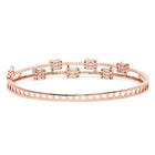 Glam CZ Baguette Studded Kada - Rose Gold