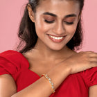 Glam CZ Baguette Studded Kada - Gold