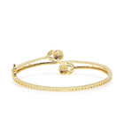 Elegant CZ Studded Kada Bracelet in Gold featuring Cubic Zirconia kada bracelet  
