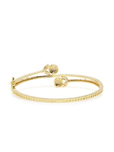 Elegant CZ Studded Kada Bracelet in Gold featuring Cubic Zirconia kada bracelet  
