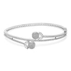 Elegant CZ Studded Kada Bracelet - Silver