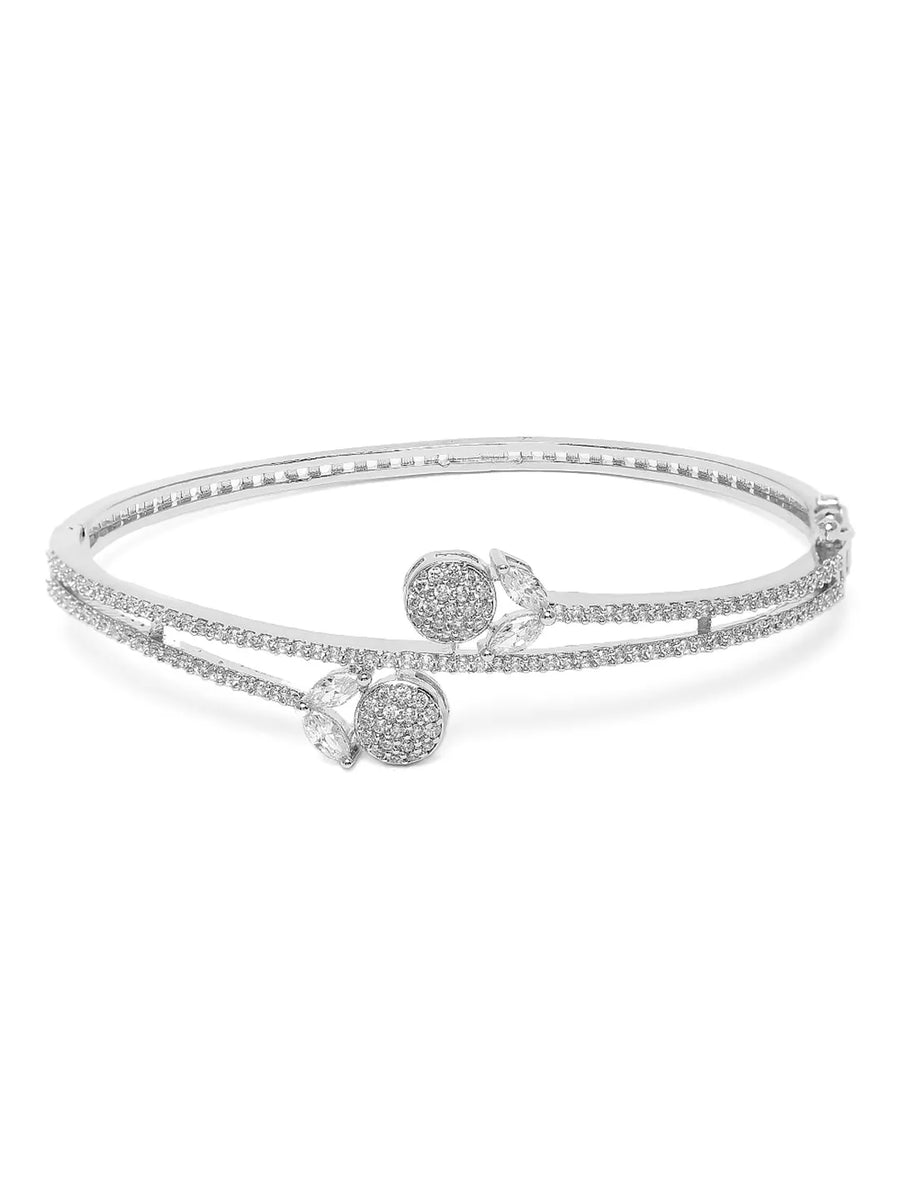 Elegant CZ Studded Kada Bracelet