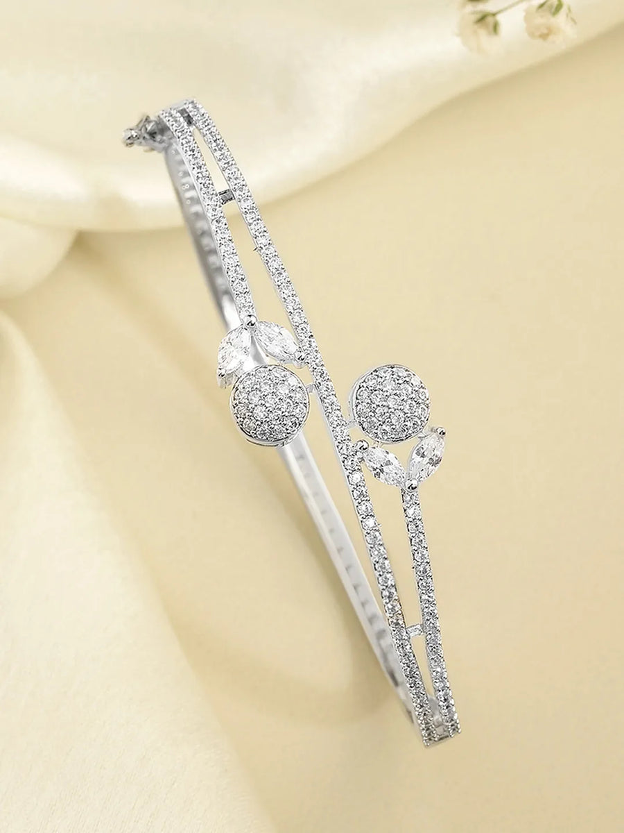Elegant CZ Studded Kada Bracelet