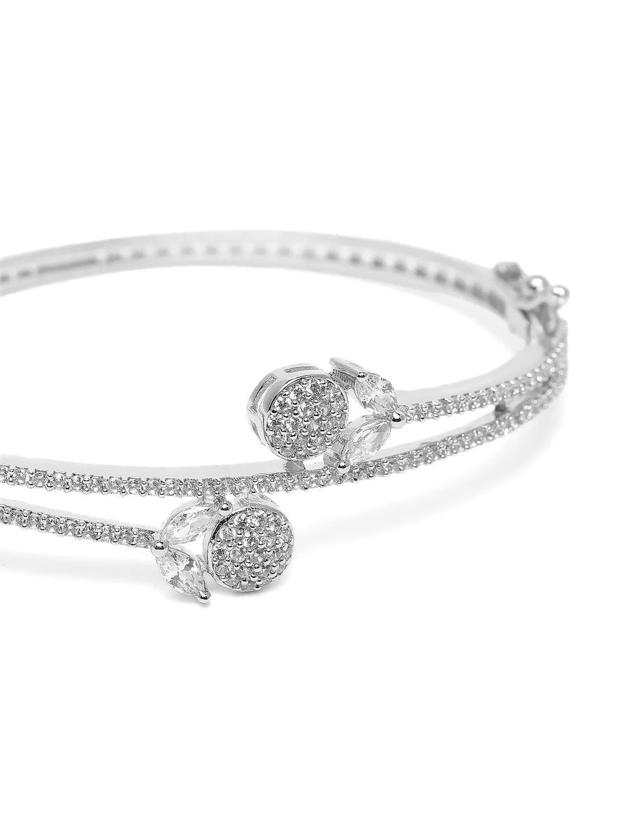 Elegant CZ Studded Kada Bracelet
