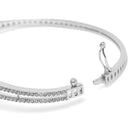 Elegant CZ Studded Kada Bracelet - Silver