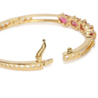 Crystal CZ Kada for Statement Look - Gold - Red