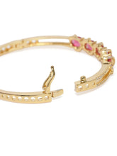 Crystal CZ Kada for Statement Look - Gold - Red